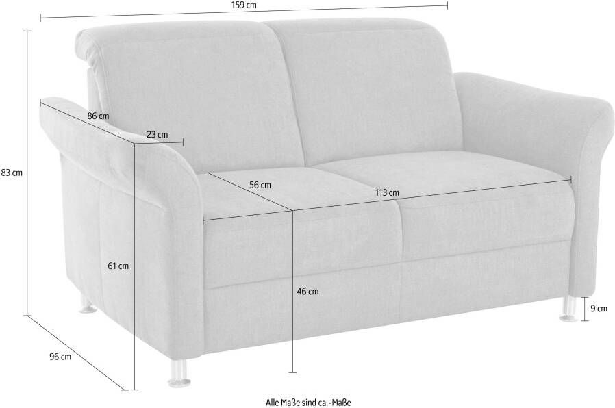 Sit&more 2-zitsbank DARWIN met binnenvering naar keuze met verstelbare hoofdsteun - Foto 4