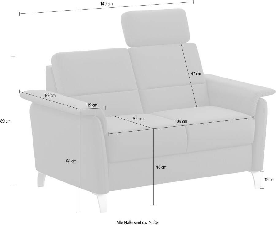 Sit&more 2-zitsbank Palmera inclusief binnenvering