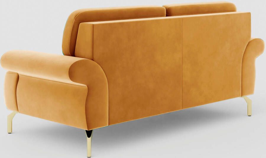 Sit&more 2-zitsbank Orient 1 V incl. 2 sierkussens met strassteentjes goudkleurige metalen poten - Foto 3