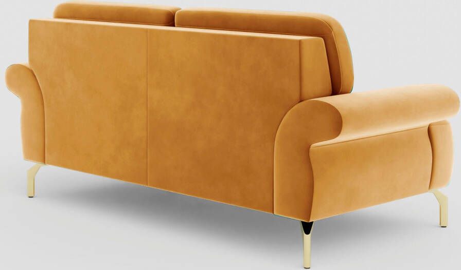 Sit&more 2-zitsbank Orient 1 V incl. 2 sierkussens met strassteentjes goudkleurige metalen poten - Foto 6