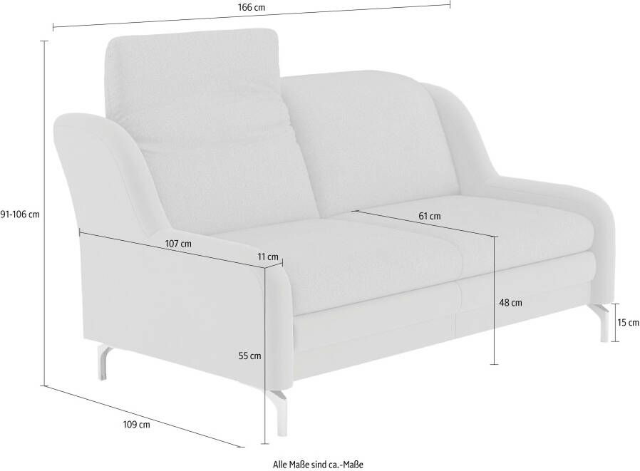 Sit&more 2-zitsbank Oriënt incl. 2 sierkussens met strassteentjes goudkleurige metalen poten - Foto 2