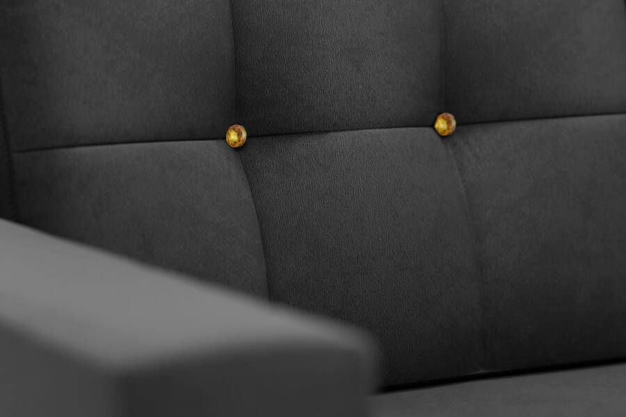 Sit&more 2-zitsbank Orient 5 V Rugkussen met strassteentjes goudkleurige applicaties - Foto 3