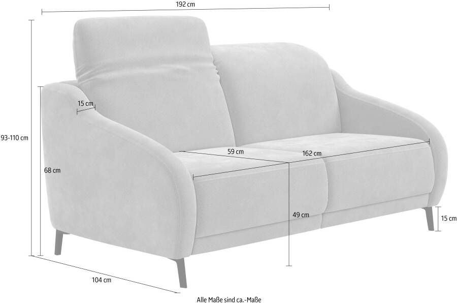 Sit&more 3-zitsbank Blues naar keuze met klaptafel en usb - Foto 4