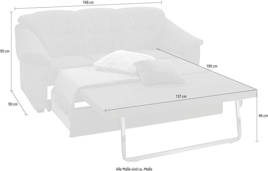 Sit&more 3-zitsbank Savona B: 198 cm - Foto 3