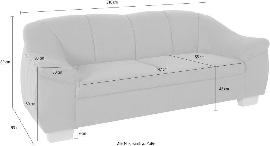 Sit&more 3-zitsbank SANTO met binnenvering - Foto 2