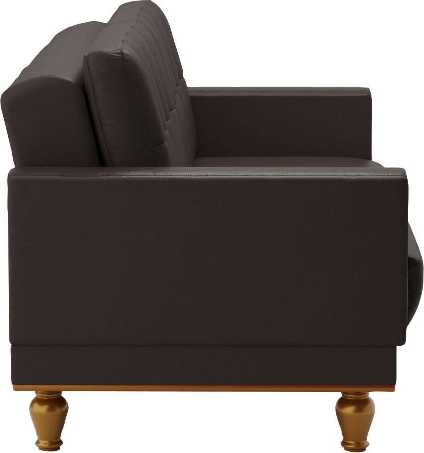 Sit&more 3-zitsbank Orient 5 V met strassteentjes naar keuze met slaapfunctie en bedkist
