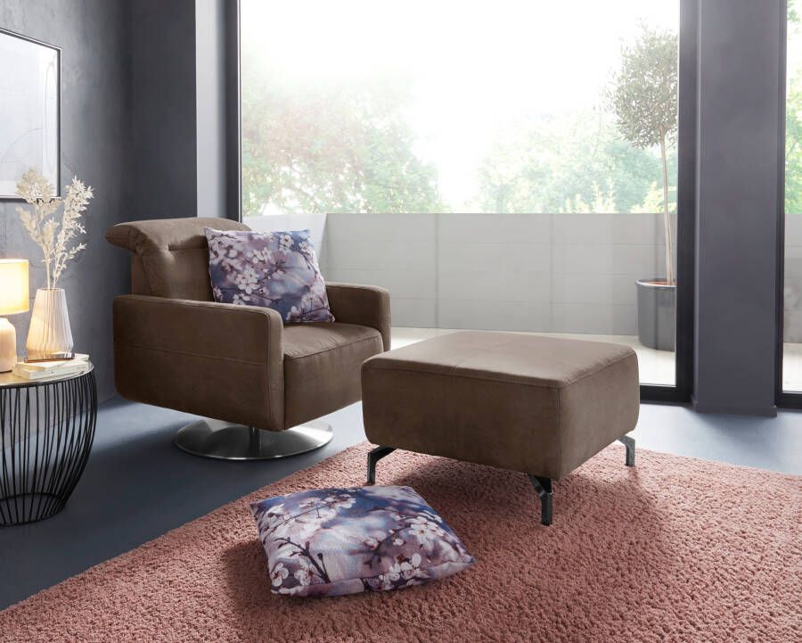 Sit&more Draaibare fauteuil GIZEH met verstelbare hoofdsteun met binnenvering - Foto 3