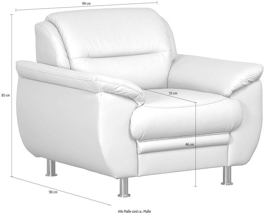 Sit&more Fauteuil Mailand B: 99 cm naar wens te combineren - Foto 2