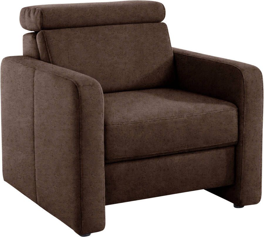 Sit&more Fauteuil Bologna met binnenvering met verstelbare hoofdsteun - Foto 5