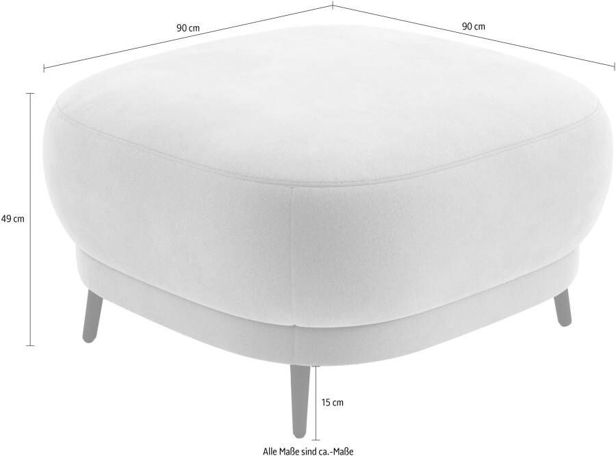 Sit&more Hocker Blues met metalen poten matzwart - Foto 3