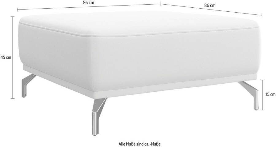 Sit&more Hocker Bailando met binnenvering en zwarte matte metalen poten - Foto 5