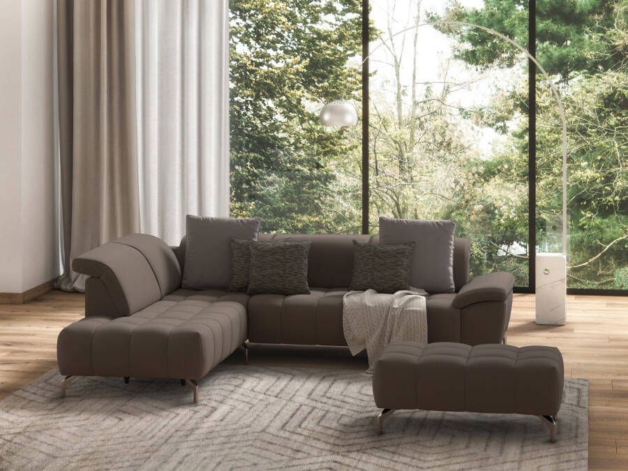 Sit&more Hocker Blauw met zilverkleurige poten - Foto 4