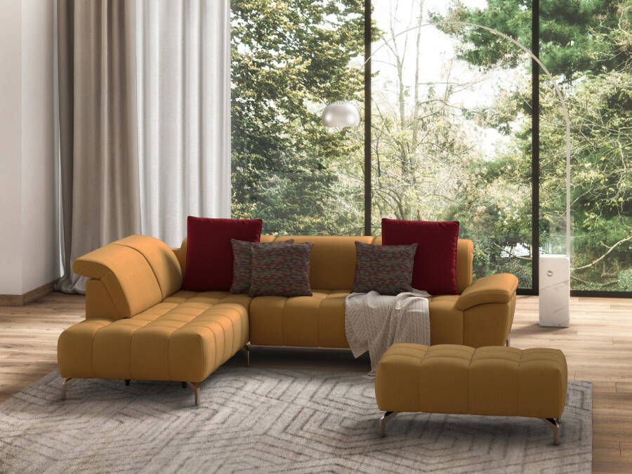 Sit&more Hocker Blauw met zilverkleurige poten - Foto 4