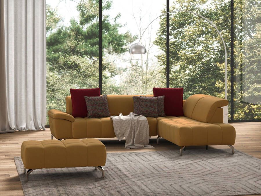 Sit&more Hocker Blauw met zilverkleurige poten - Foto 3