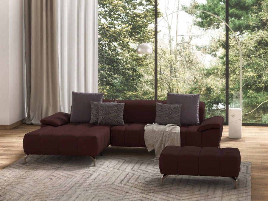 Sit&more Hocker Blauw met zilverkleurige poten - Foto 4