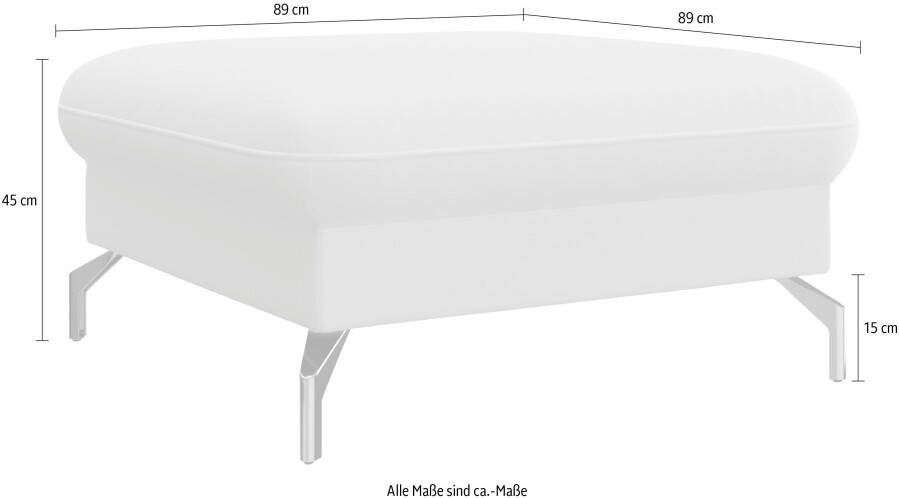 Sit&more Hocker Fashion met binnenvering met hoogwaardige zwarte metalen poten - Foto 4