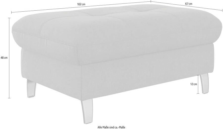 Sit&more Hocker met bergruimte Maggiore met bergruimte en moderne metalen poten - Foto 6