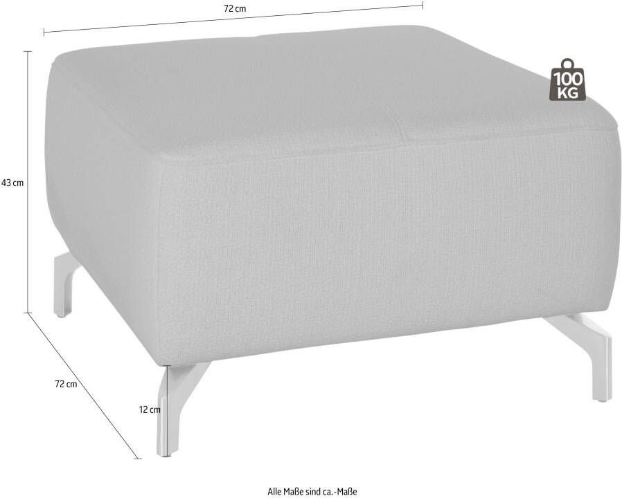 Sit&more Hocker GIZEH Poothoogte 12 cm naar keuze in 2 verschillende pootkleuren - Foto 2