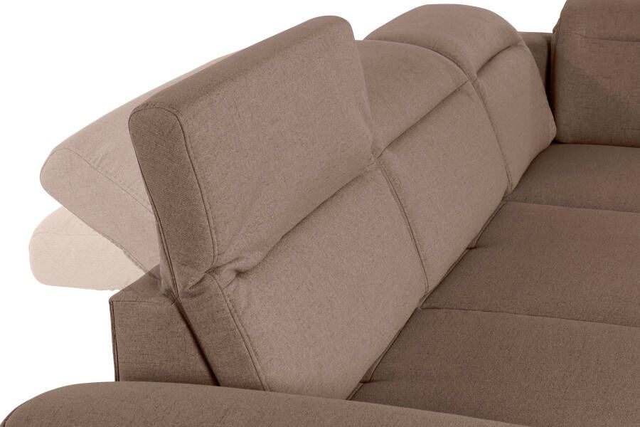 Sit&more Hoekbank Percy L-vorm 12 cm poothoogte zitdiepteverstelling naar keuze in 2 pootkleuren - Foto 2