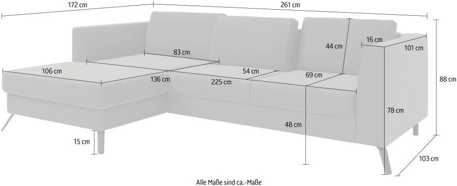 Sit&more Hoekbank Olsen L-vorm inclusief zitdiepteverstelling naar keuze met slaapfunctie 15 cm hoog - Foto 8