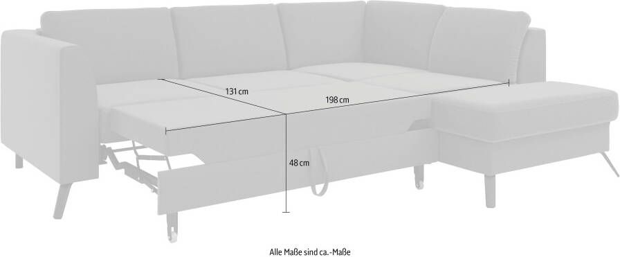 Sit&more Hoekbank Olsen L-vorm inclusief zitdiepteverstelling naar keuze met slaapfunctie 15 cm hoog - Foto 5