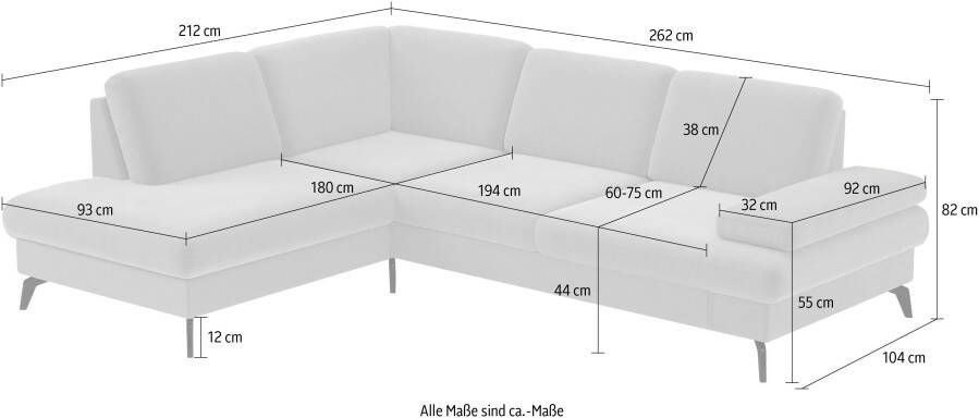 Sit&more Hoekbank Morris L-vorm incl. zitdiepteverstelling optioneel met slaapfunctie en bedbox en verstelling armleuning - Foto 4