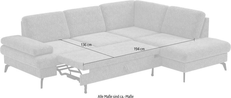 Sit&more Hoekbank Morris L-vorm incl. zitdiepteverstelling optioneel met slaapfunctie en bedbox en verstelling armleuning - Foto 3