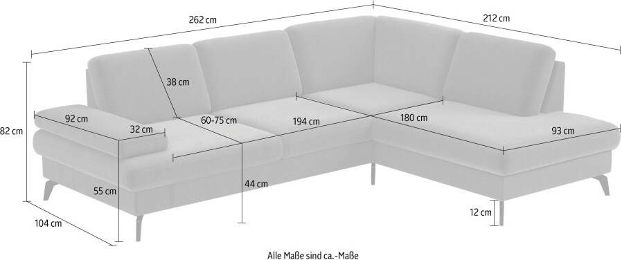 Sit&more Hoekbank Morris L-Form inkl. Sitztiefenverstellung optioneel met slaapfunctie en bedbox en verstelling armleuning - Foto 3
