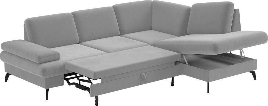 Sit&more Hoekbank Morris L-Form inkl. Sitztiefenverstellung optioneel met slaapfunctie en bedbox en verstelling armleuning - Foto 5