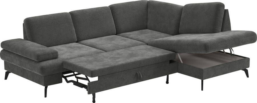 Sit&more Hoekbank Morris L-Form inkl. Sitztiefenverstellung optioneel met slaapfunctie en bedbox en verstelling armleuning - Foto 5