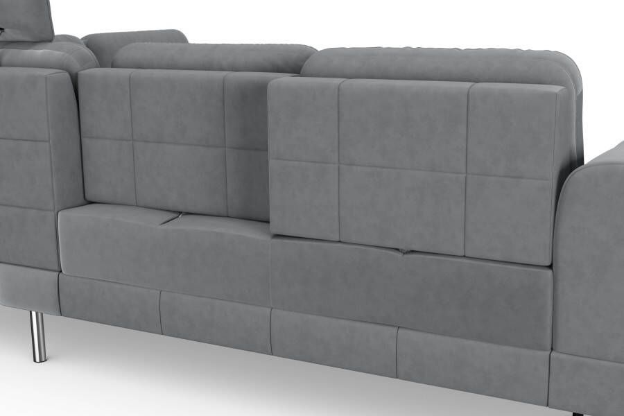Sit&more Hoekbank Bendigo L-vorm inclusief zitdiepteverstelling bodemvrijheid 15 cm in 2 pootkleuren - Foto 6