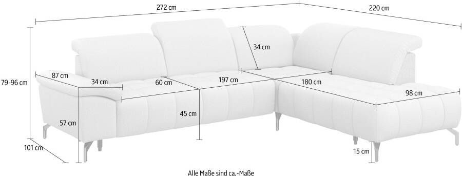 Sit&more Hoekbank Cool L-vorm naar keuze met verstelbare hoofdsteun en uittrekzitting motorisch - Foto 10