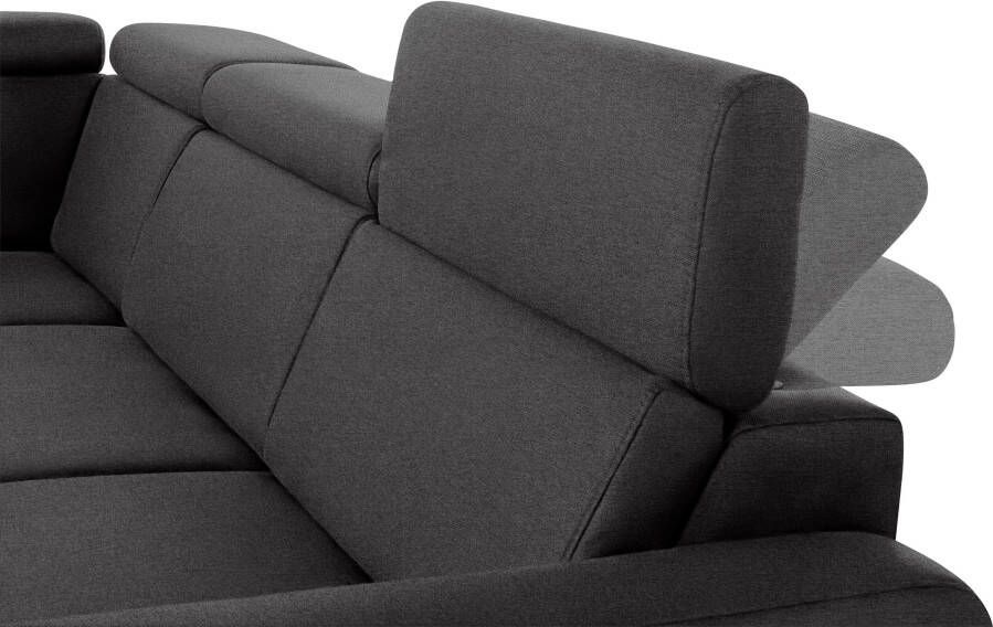 Sit&more Hoekbank Bologna L-vorm Verstelbare hoofdsteun naar keuze met slaapfunctie en lade - Foto 6