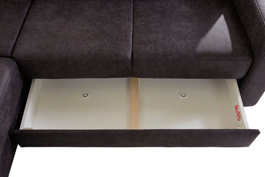 Sit&more Hoekbank Bologna L-vorm Verstelbare hoofdsteun naar keuze met slaapfunctie en lade - Foto 4