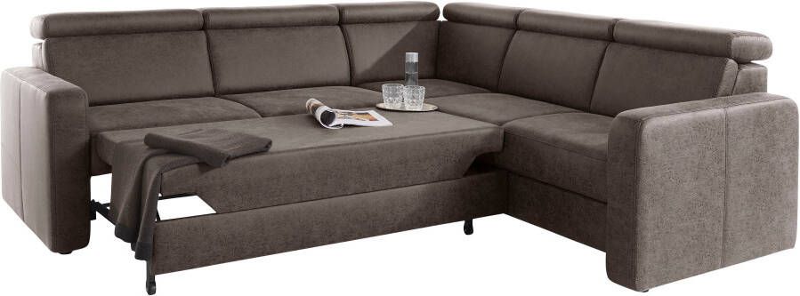 Sit&more Hoekbank Bologna L-vorm Verstelbare hoofdsteun naar keuze met slaapfunctie en lade - Foto 16