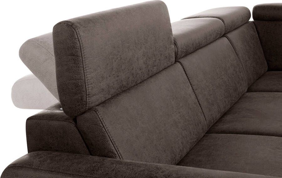 Sit&more Hoekbank Bologna L-vorm Verstelbare hoofdsteun naar keuze met slaapfunctie en lade - Foto 7