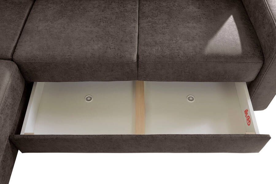 Sit&more Hoekbank Bologna L-vorm Verstelbare hoofdsteun naar keuze met slaapfunctie en lade - Foto 4