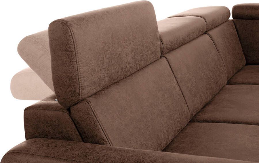 Sit&more Hoekbank Bologna L-vorm Verstelbare hoofdsteun naar keuze met slaapfunctie en lade - Foto 3