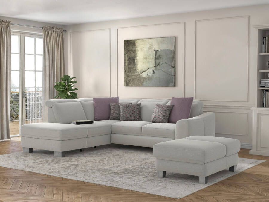 Sit&more Hoekbank Dundee L-vorm met binnenvering en edelstalen poten naar keuze met verstelbare hoofdsteun - Foto 3