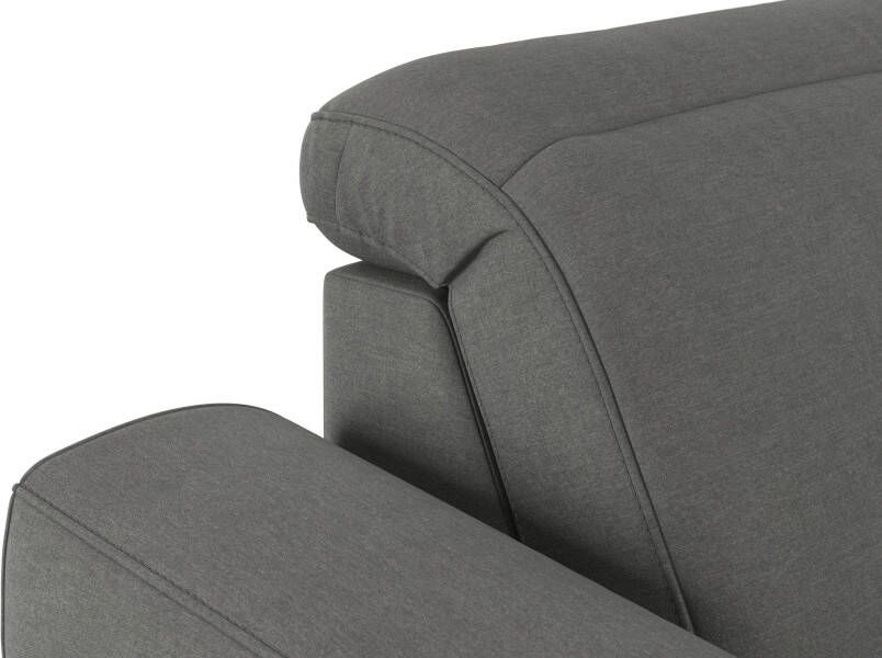 Sit&more Hoekbank Dundee L-vorm met binnenvering en edelstalen poten naar keuze met verstelbare hoofdsteun - Foto 6