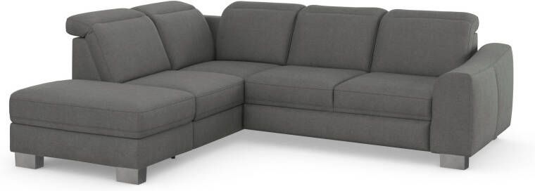 Sit&more Hoekbank Dundee L-vorm met binnenvering en edelstalen poten naar keuze met verstelbare hoofdsteun - Foto 11