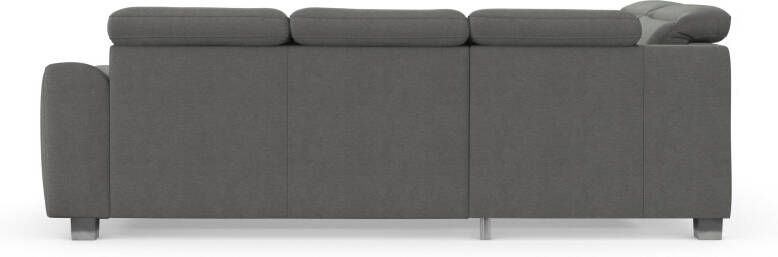 Sit&more Hoekbank Dundee L-vorm met binnenvering en edelstalen poten naar keuze met verstelbare hoofdsteun - Foto 12
