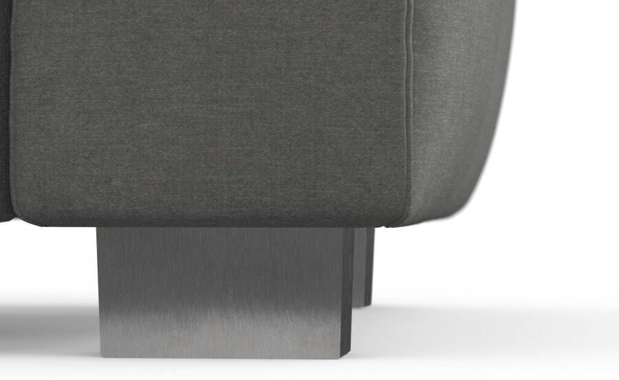Sit&more Hoekbank Dundee L-vorm met binnenvering en edelstalen poten naar keuze met verstelbare hoofdsteun - Foto 6
