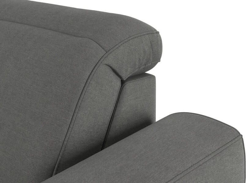 Sit&more Hoekbank Dundee L-vorm met binnenvering en edelstalen poten naar keuze met verstelbare hoofdsteun - Foto 7