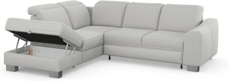Sit&more Hoekbank Dundee L-vorm met binnenvering en edelstalen poten naar keuze met verstelbare hoofdsteun - Foto 14