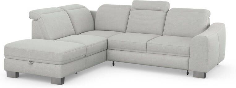 Sit&more Hoekbank Dundee L-vorm met binnenvering en edelstalen poten naar keuze met verstelbare hoofdsteun - Foto 12