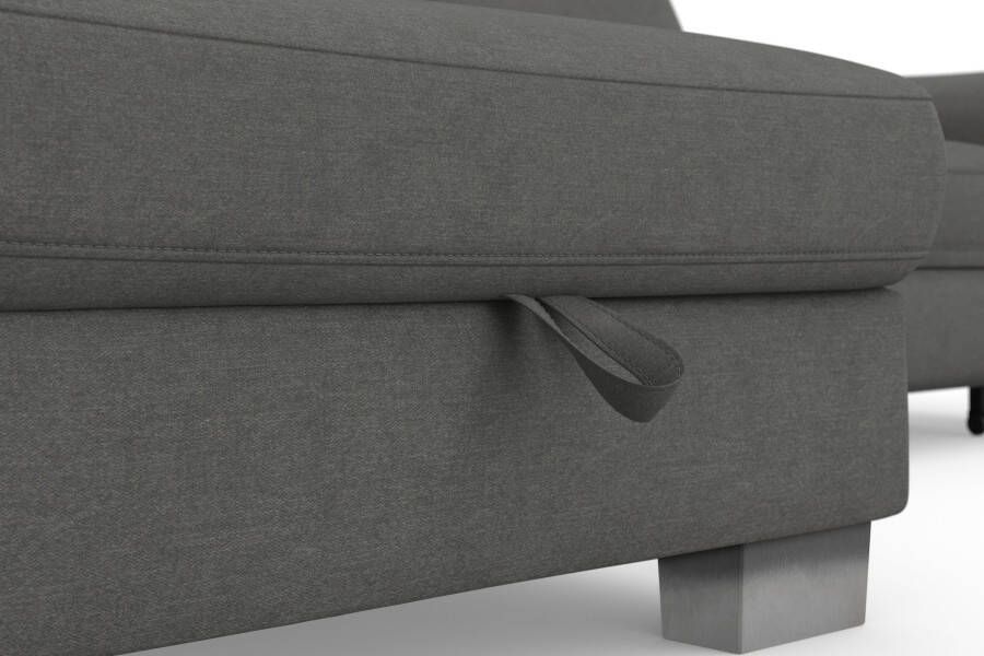 Sit&more Hoekbank Dundee L-vorm met binnenvering en edelstalen poten naar keuze met verstelbare hoofdsteun - Foto 5