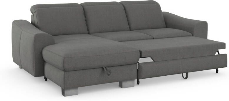 Sit&more Hoekbank Dundee L-vorm met binnenvering en edelstalen poten naar keuze met verstelbare hoofdsteun - Foto 12