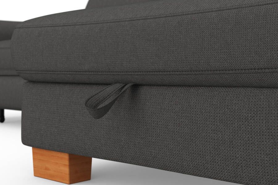 Sit&more Hoekbank Dundee L-vorm met binnenvering en massief houten poten naar keuze met verstelbare hoofdsteun - Foto 6
