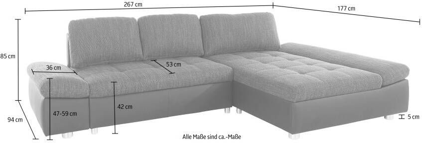 Sit&more Hoekbank Fabona naar keuze met slaapfunctie bedkist beweegbare armleuning - Foto 7